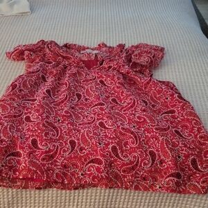 LOFT Pink Paisley Blouse